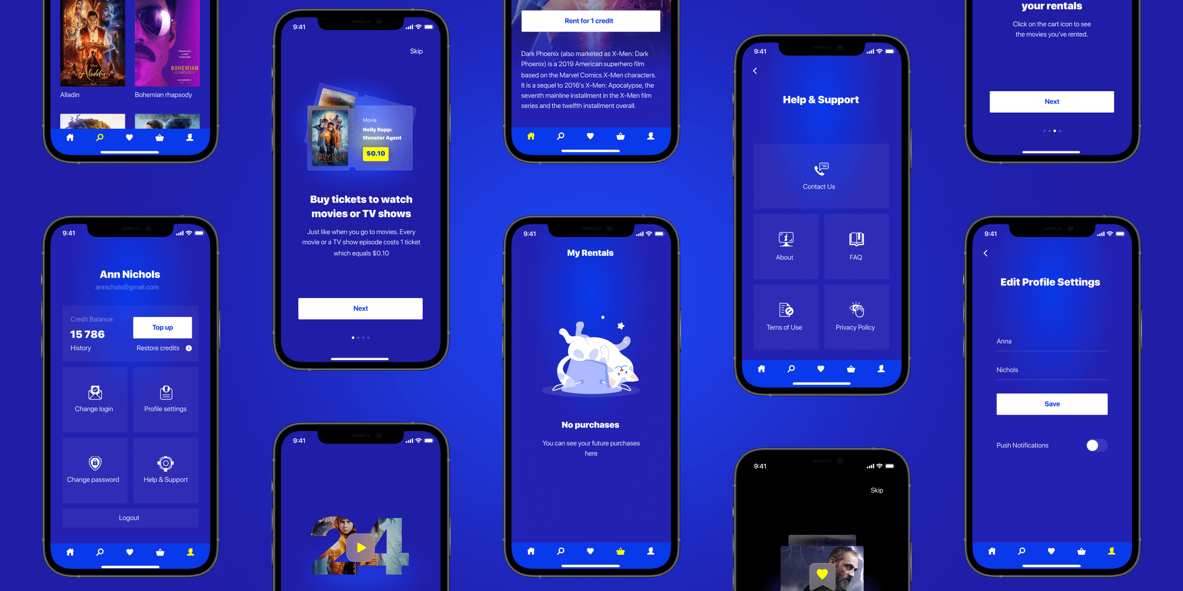 Экраны приложения Vodeo