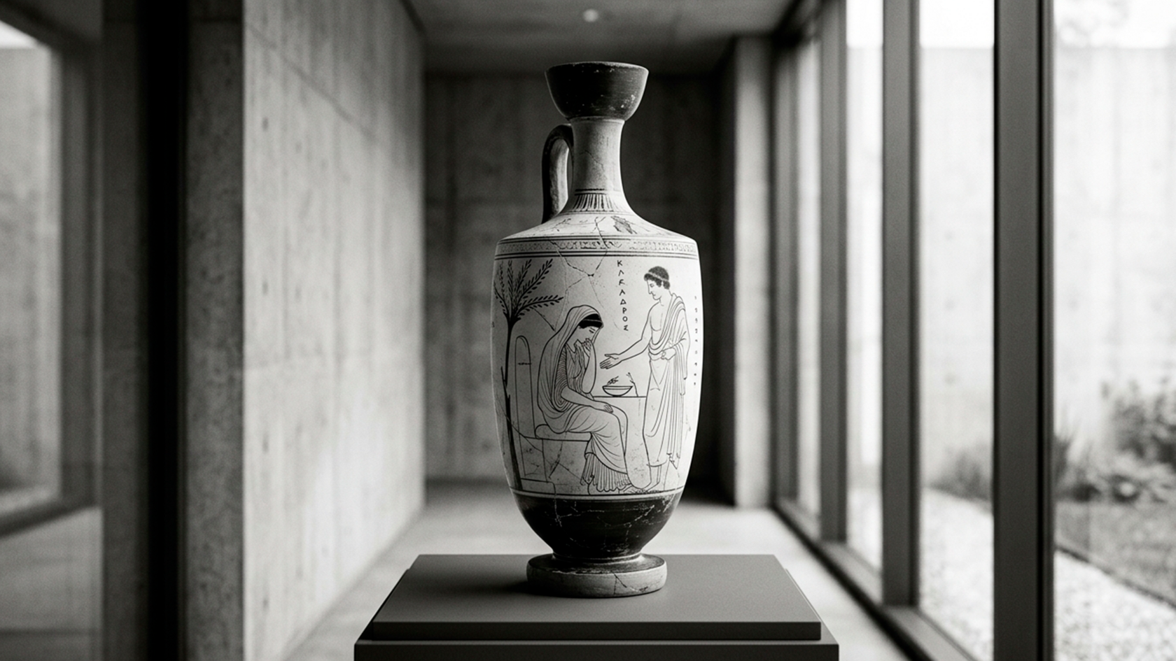 Ceremonial farewell space — light, flowers and ritual objects