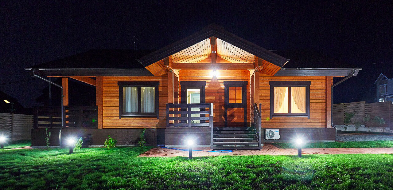 Подсветка дома к новому году