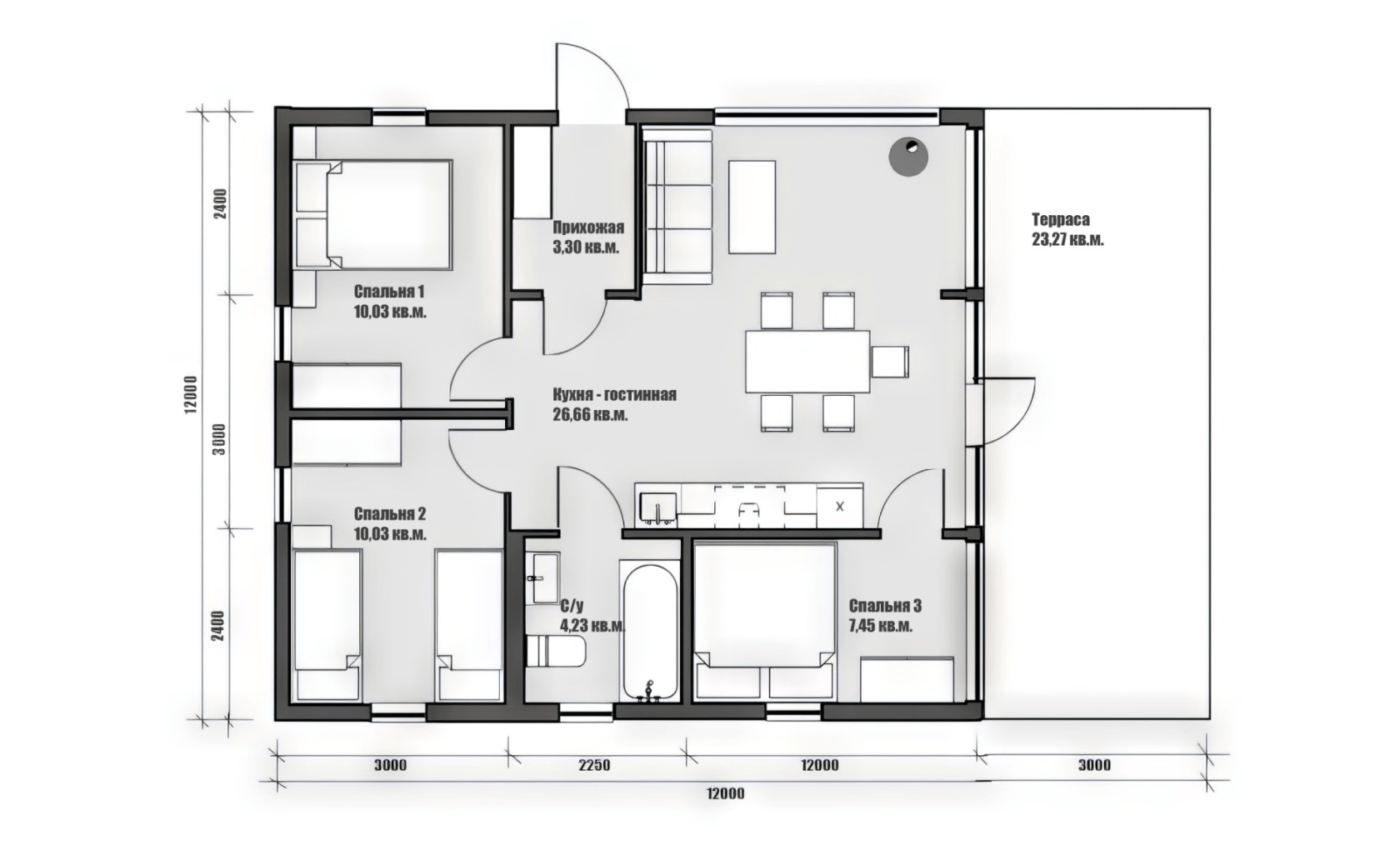 Быстровозводимый дом в Апшеронск планировка