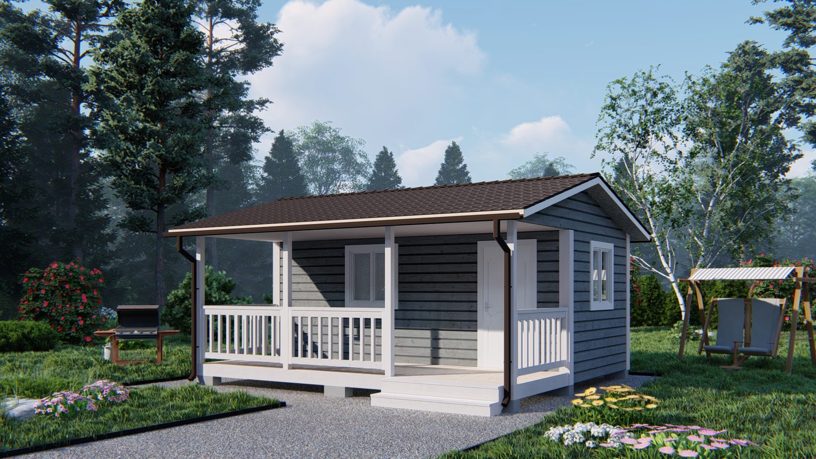 Садовый дом 5х6м проект №5