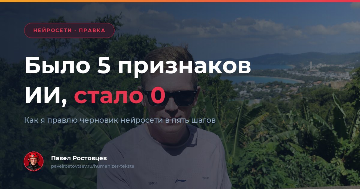 Humanizer текста: правка черновика нейросети в пять шагов