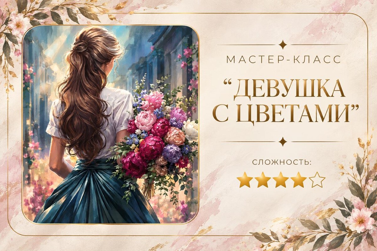 Мастер-класс «Девушка с цветами»