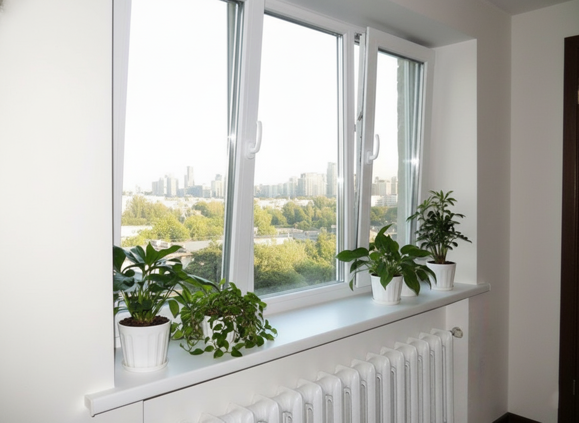 Классическое окно Rehau