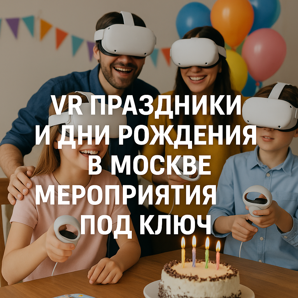 Организация VR праздника в клубе WE ARE VR с гостями в банкетном зале