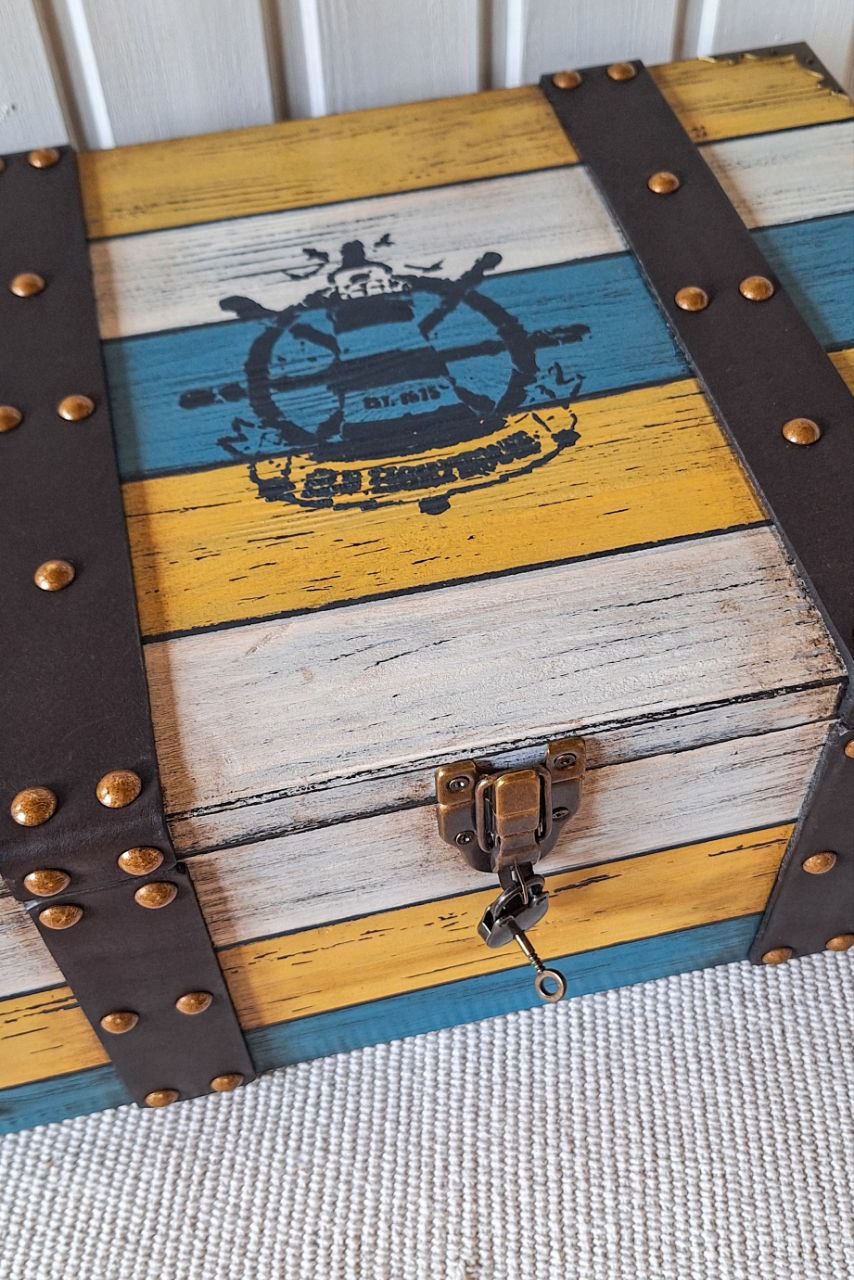 Сундук книжник Лодочная доска деревянный