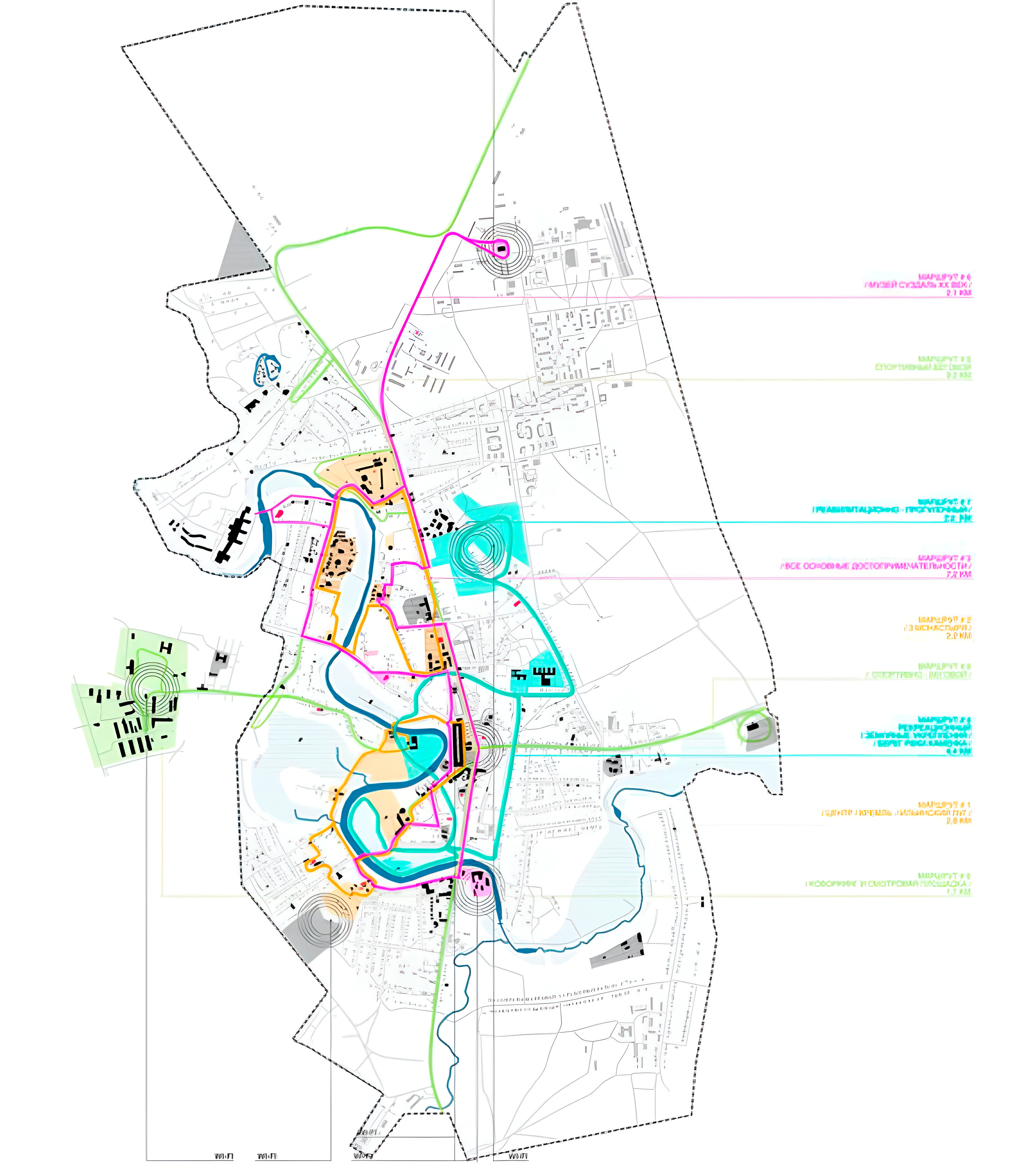 Start Living in Suzdal. Scheme of hiking roots