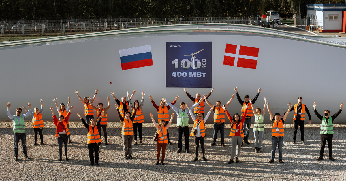 Завод Vestas и Роснано поставили лопасти для 100 ветроустановок