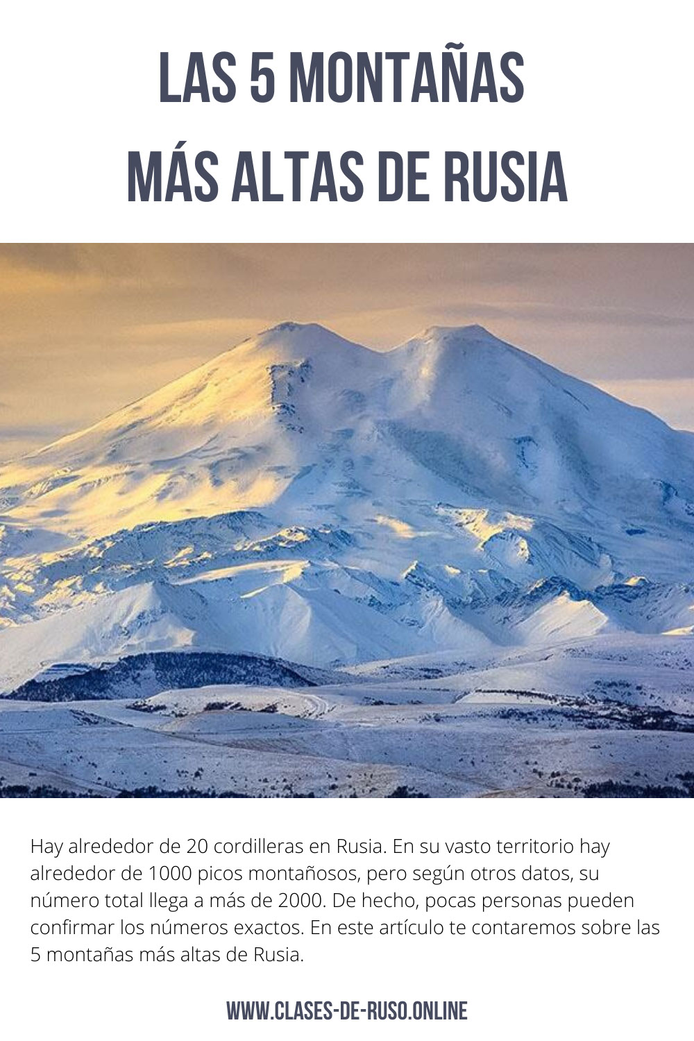Las 5 montañas altas de Rusia