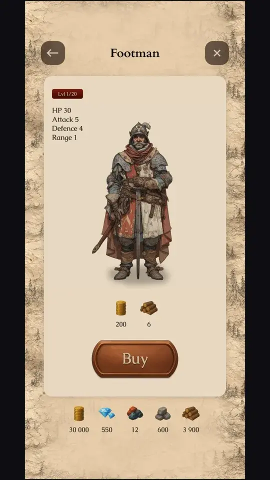 Recruit and upgrade troops