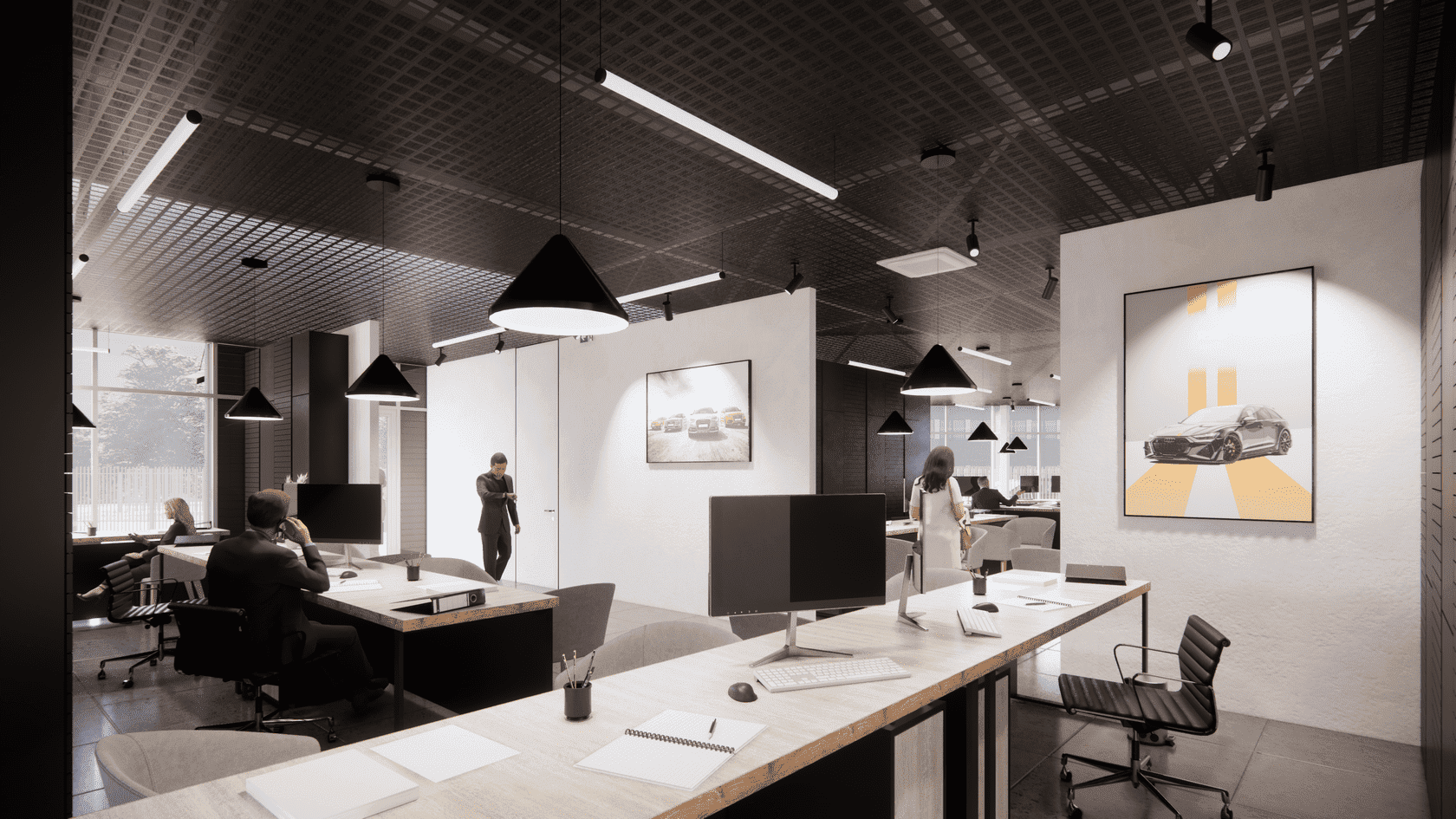 Разработка эскизного проекта перепланировки помещения дилера AUDI