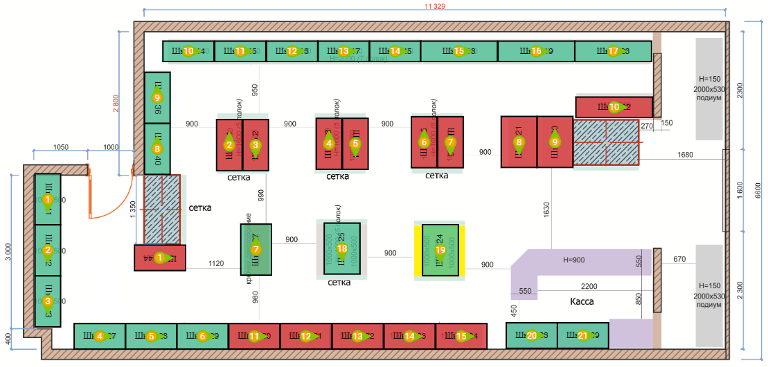 Схема склада магазина пятерочка