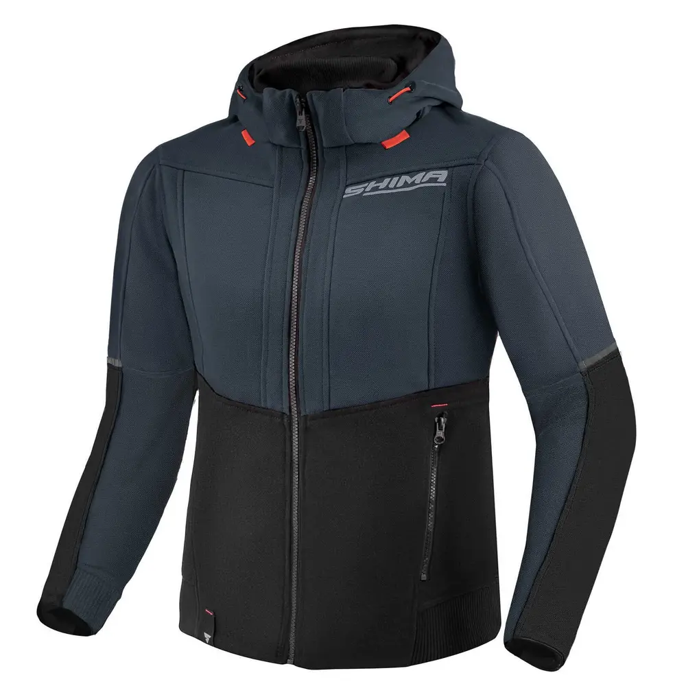 Мототолстовка SHIMA DAYBREAKER Lady Grey/black, чёрный — можно померить с защитой