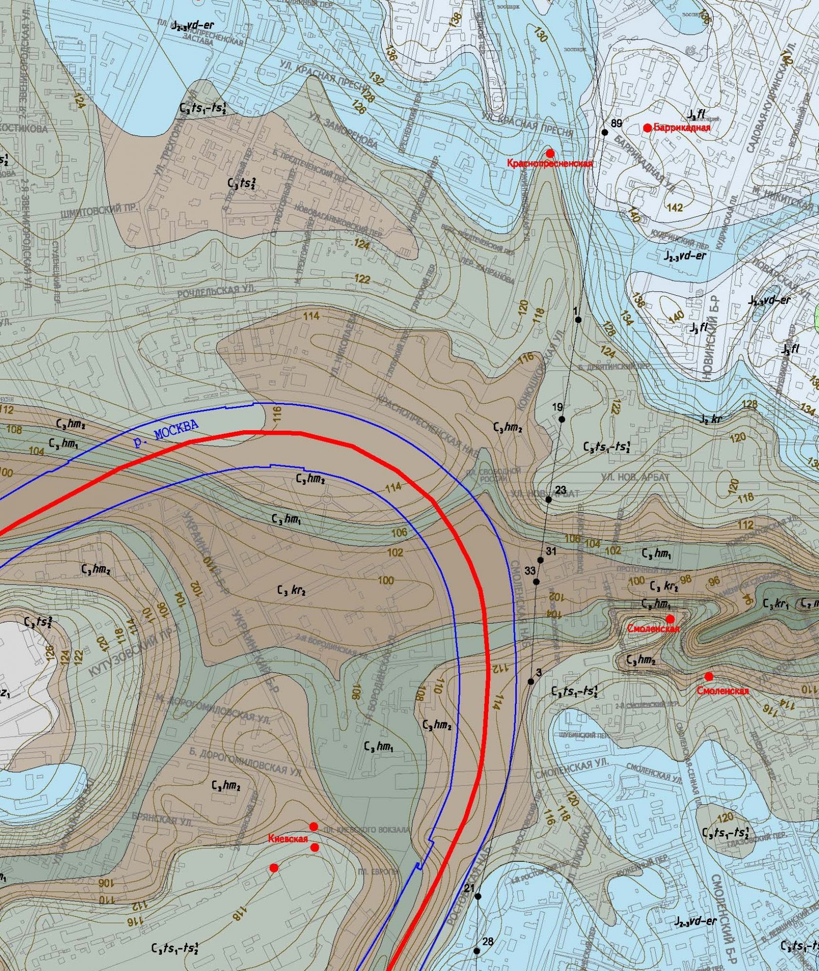 Геологический план москвы