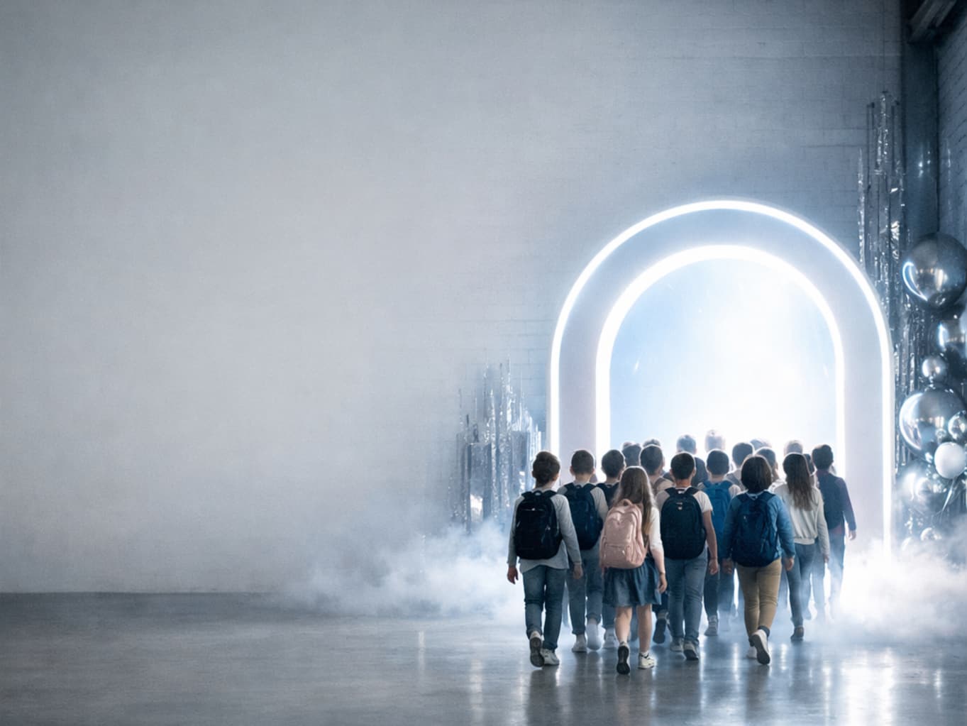 Сканирование билетов перед интерактивной шоу-программой в лофте