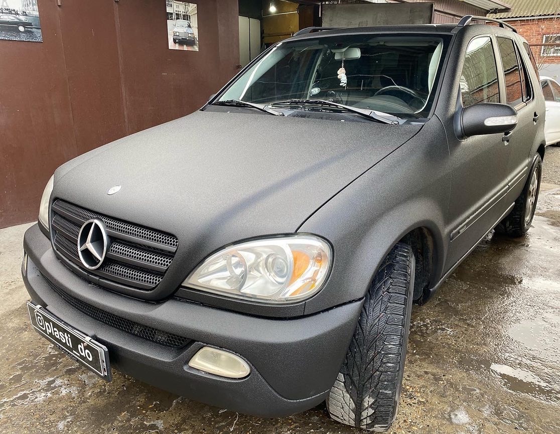 Полная покраска Raptor Mercedes-Benz ML W163 — готовый чёрный кузов, Краснодар