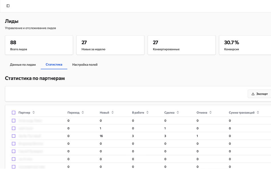 Все данные в одном сервисе: профили, сделки, условия, статистика.