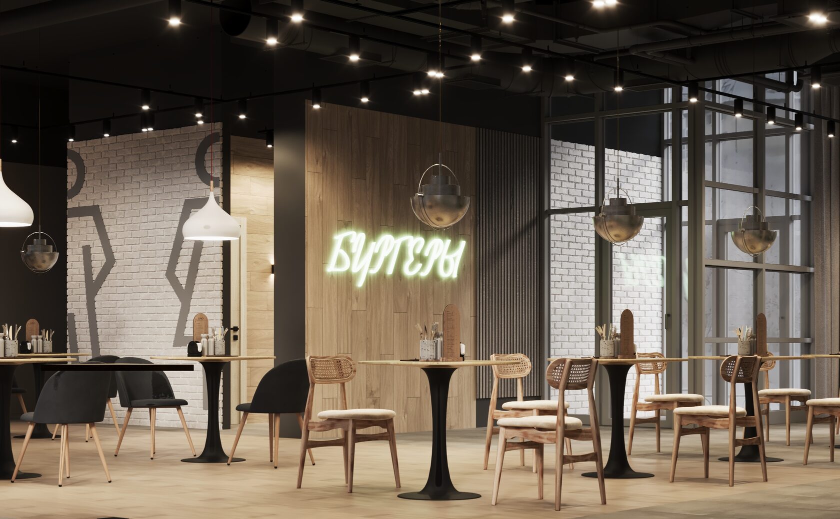 Дизайн-проект интерьера городского кафе