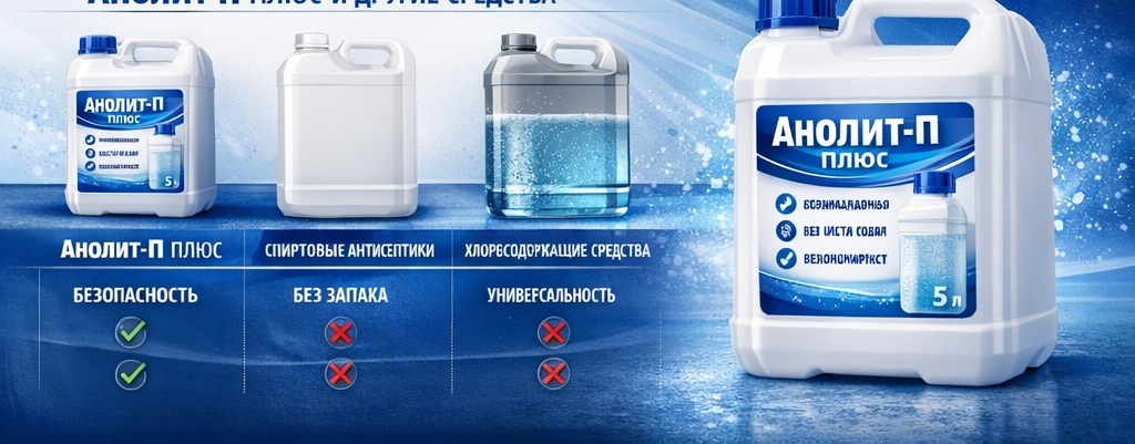 Сравнение Анолит-П Плюс с другими средствами