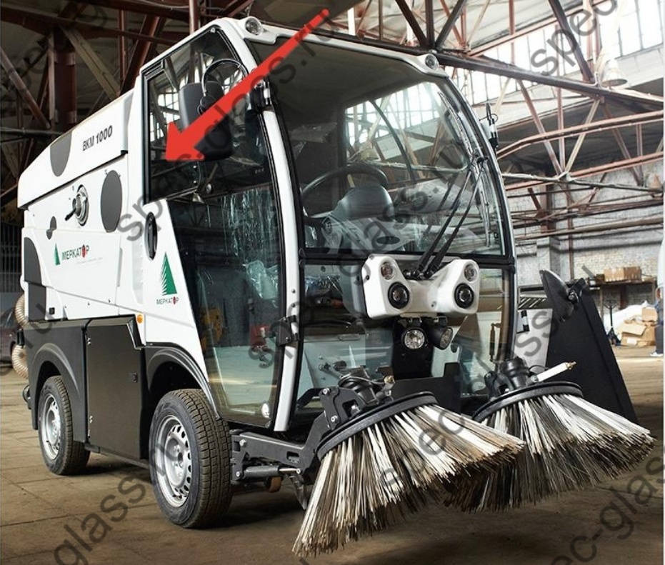 стекло дверное правое bucher citycat 1000