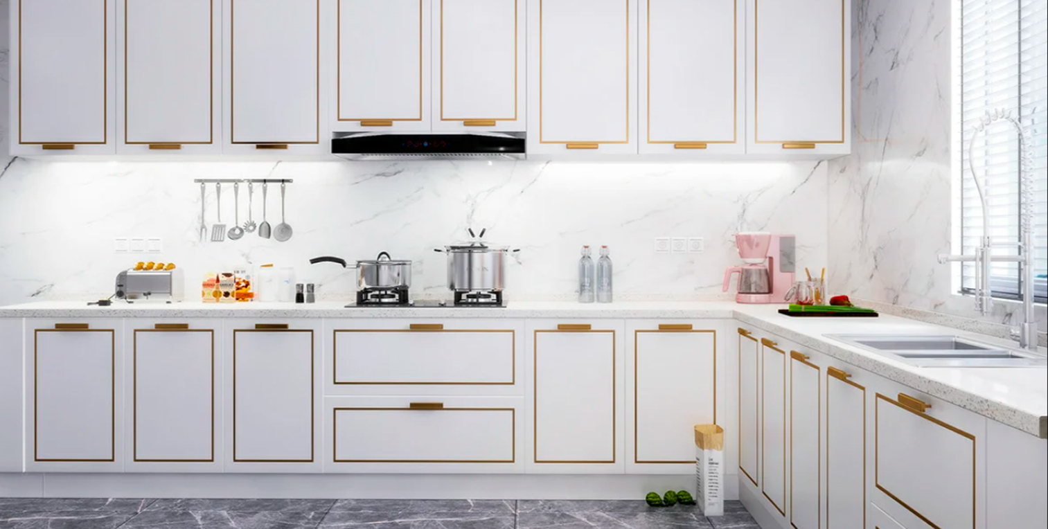 Дизайн белой кухни в стиле Неоклассика