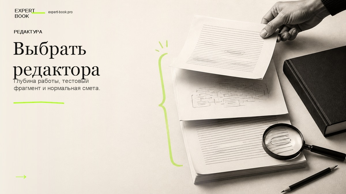 Редактор сравнивает структуру, авторский голос и факты рукописи