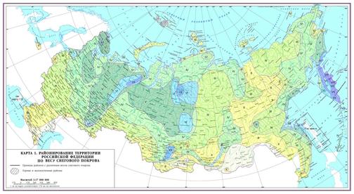 Карта снеговых районов онлайн