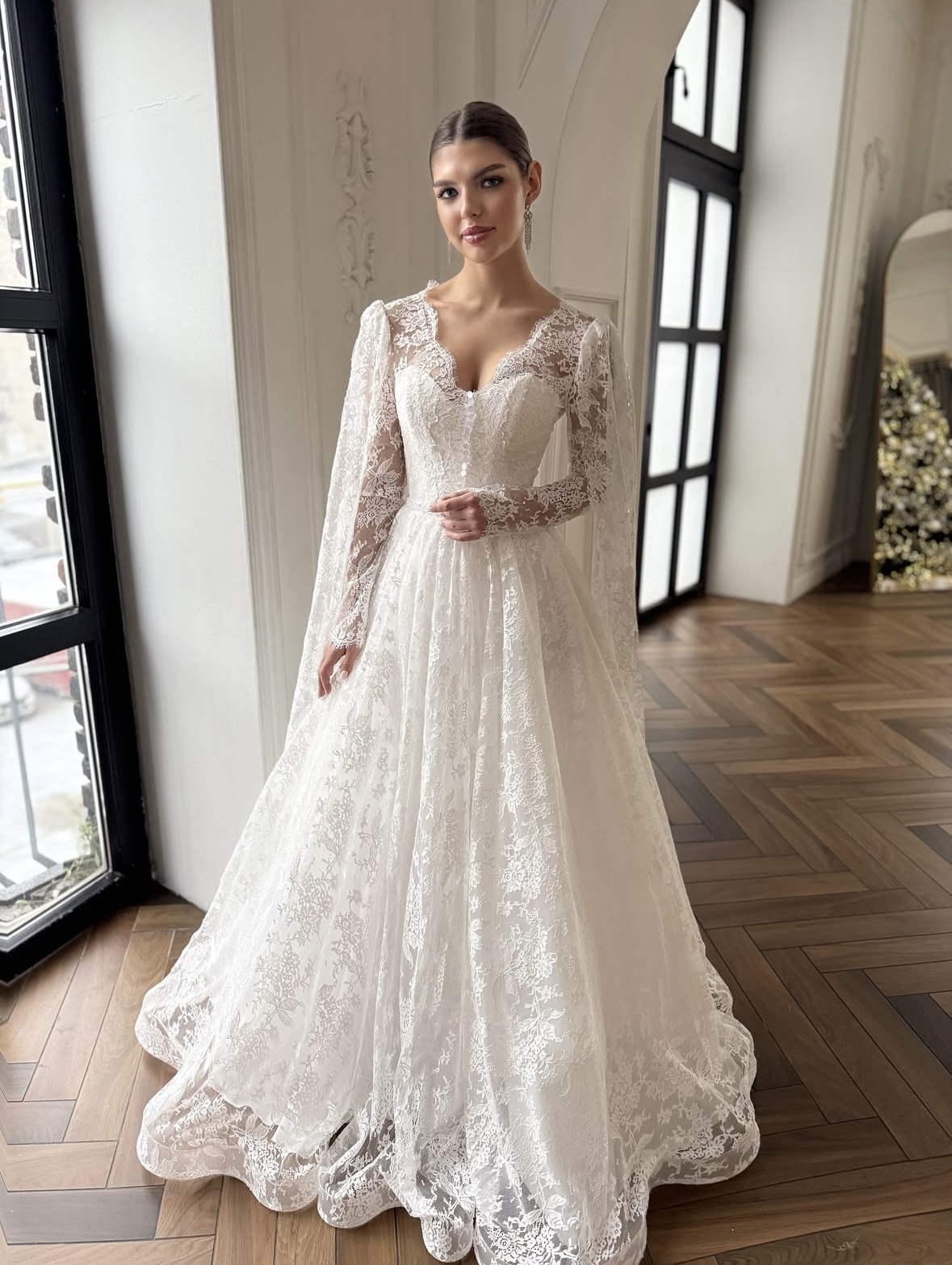 платье свадебное трендовое кружевное