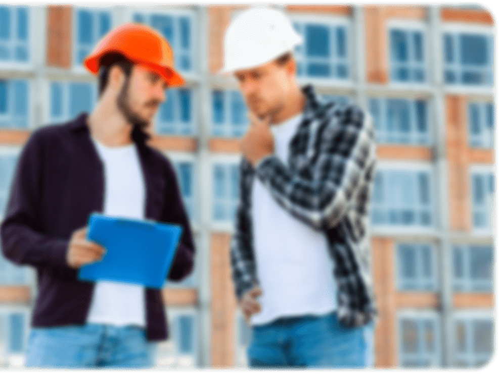 Процесс строительства здания