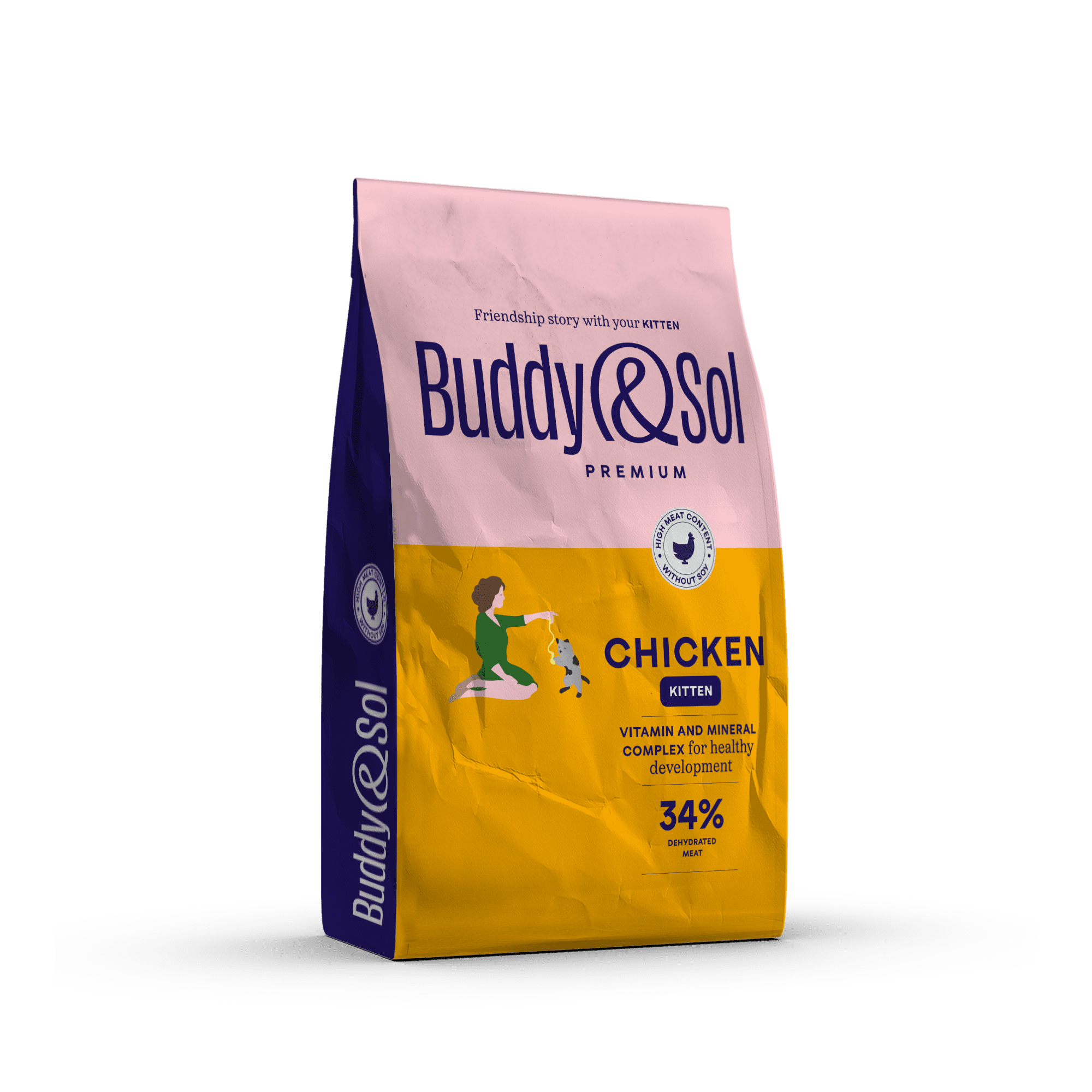 Полнорационный сухой корм премиум-класса с курицей для котят | Kitten ...