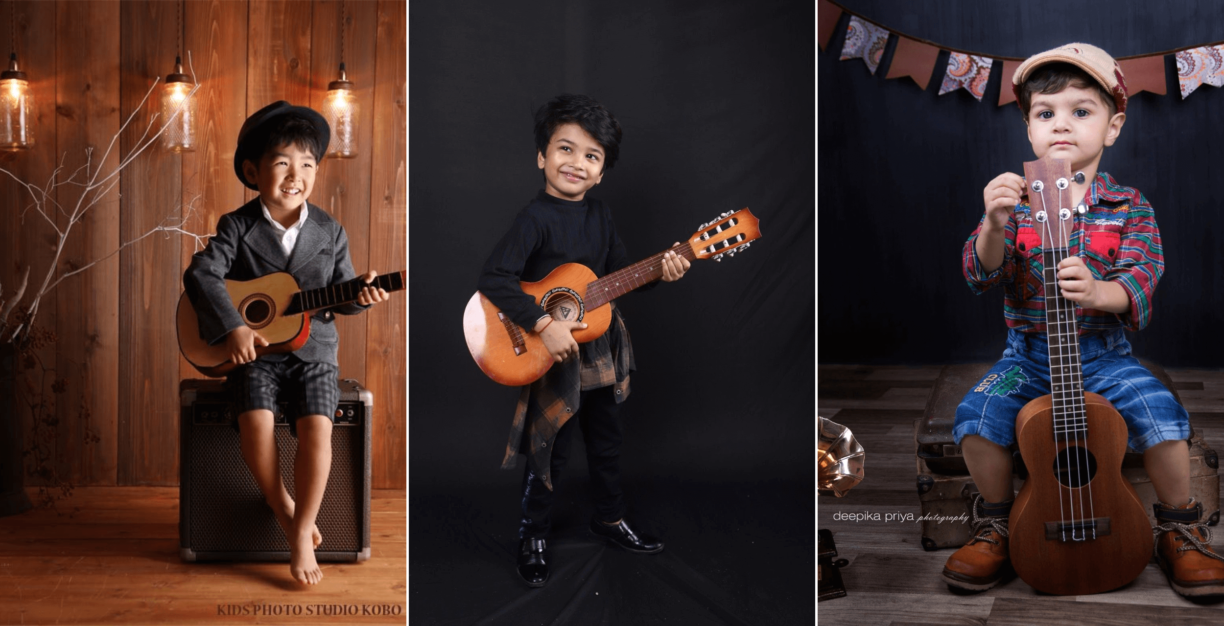 детская фотосессия гитарист