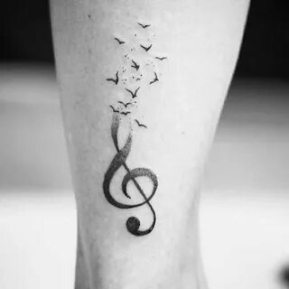 Татуировка скрипичный ключ