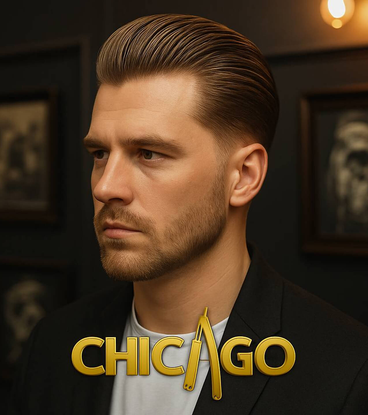 Стрижка Slick Back Executive — барбершоп CHICAGO, Екатеринбург