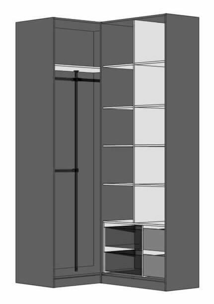 Гардеробные на заказ в Москве по индивидуальным размерам