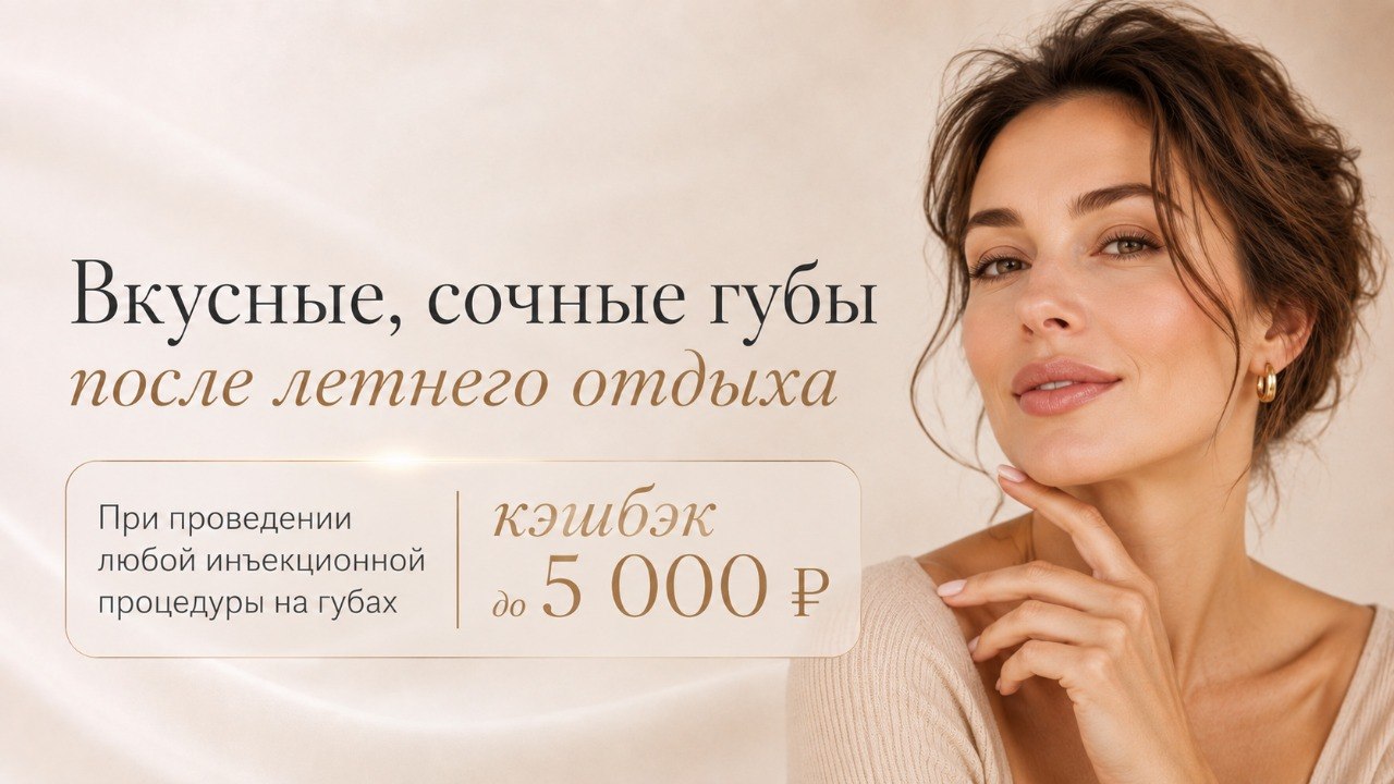 CashBack на инъекционные процедуры для губ в клинике Шер Ами