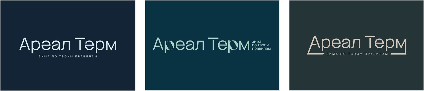«Ареал Терм»: три варианта шрифтового логотипа