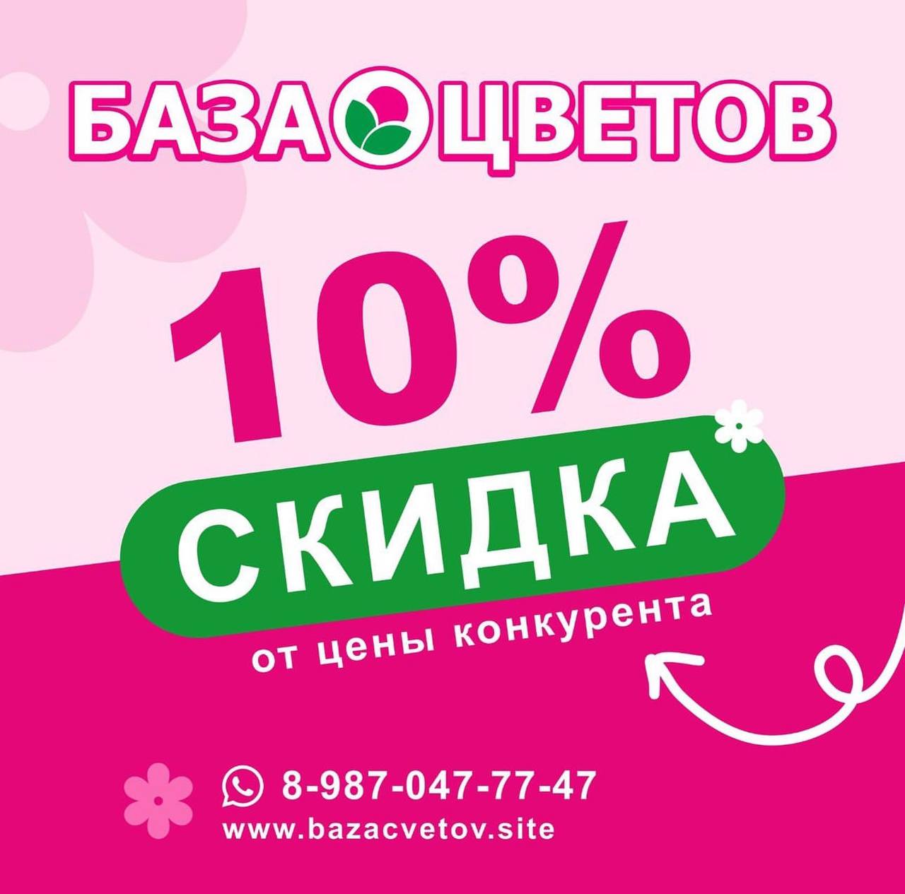 Магазины и оптовый склад цветов в Нефтекамске - База Цветов