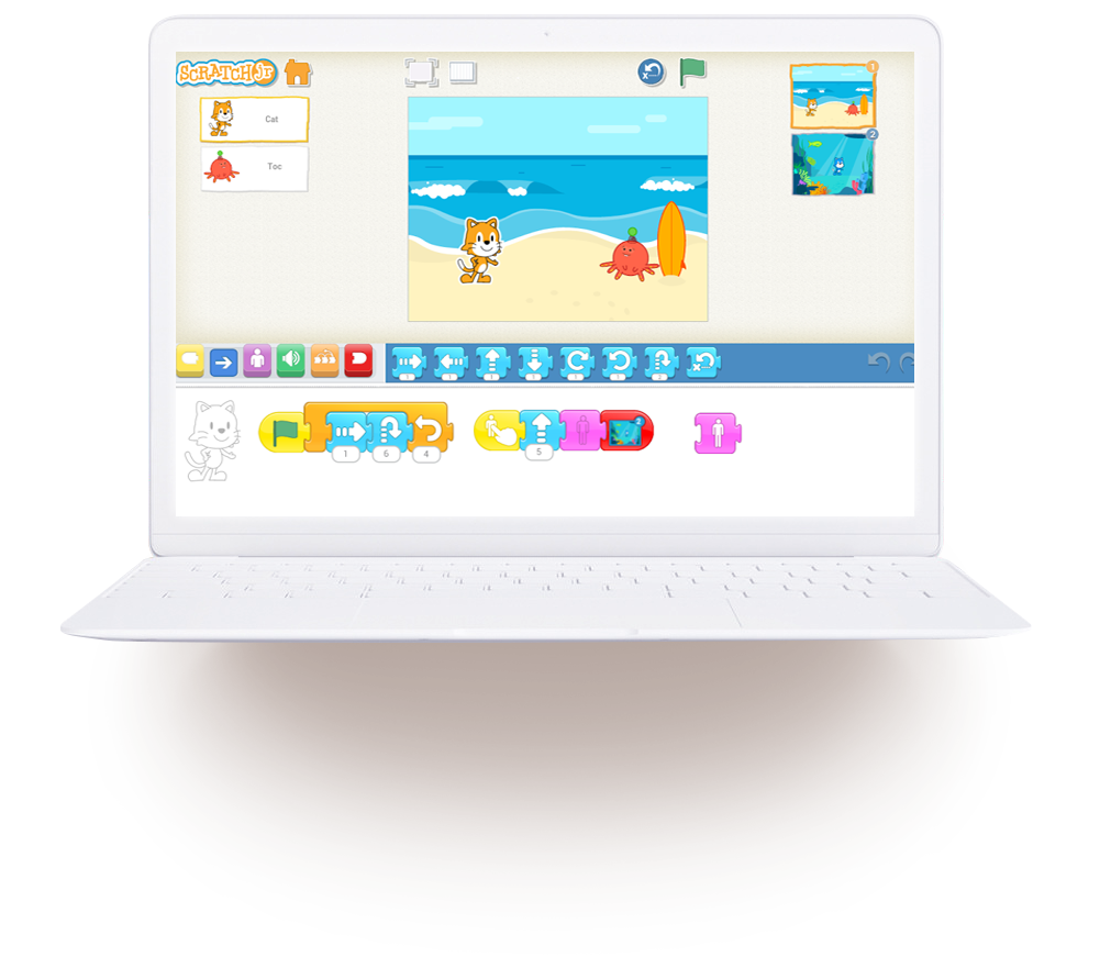 Scratch junior windows. Программирование для детей. Программирование скретч Джуниор. Программирование для малышей Scratch Junior. Скретч Джуниор.