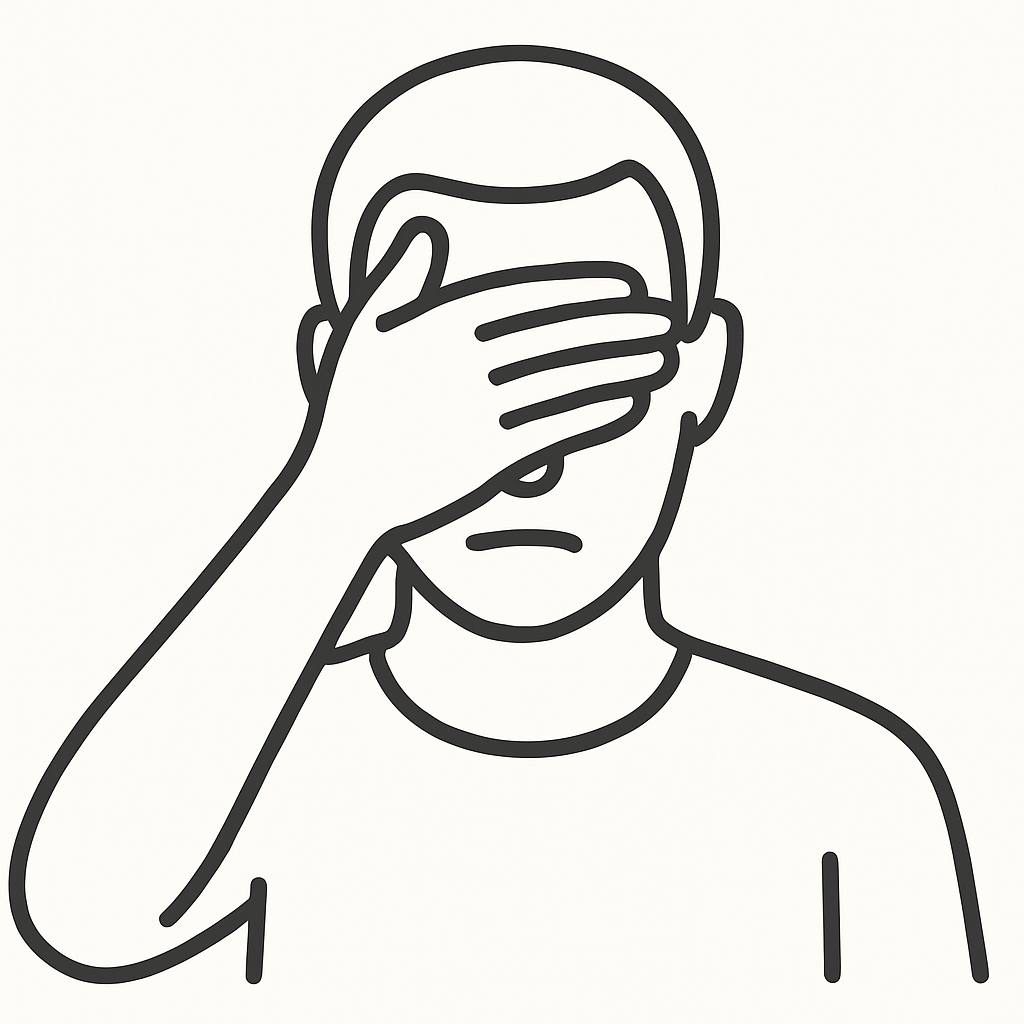 Человек с закрытыми глазами