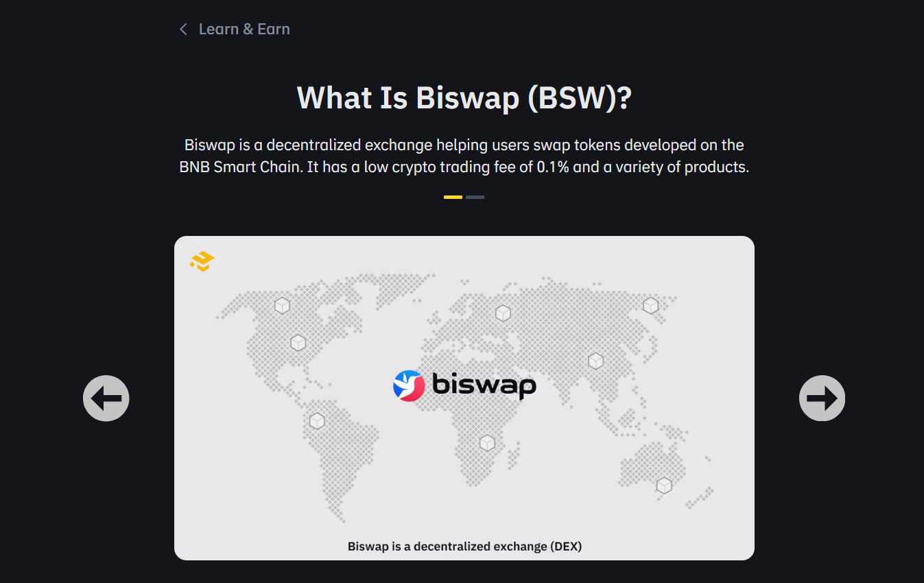 Educational video about Bisawap is part of the Binance Academy Learn and Earn course: Binance BSW Quiz Answers