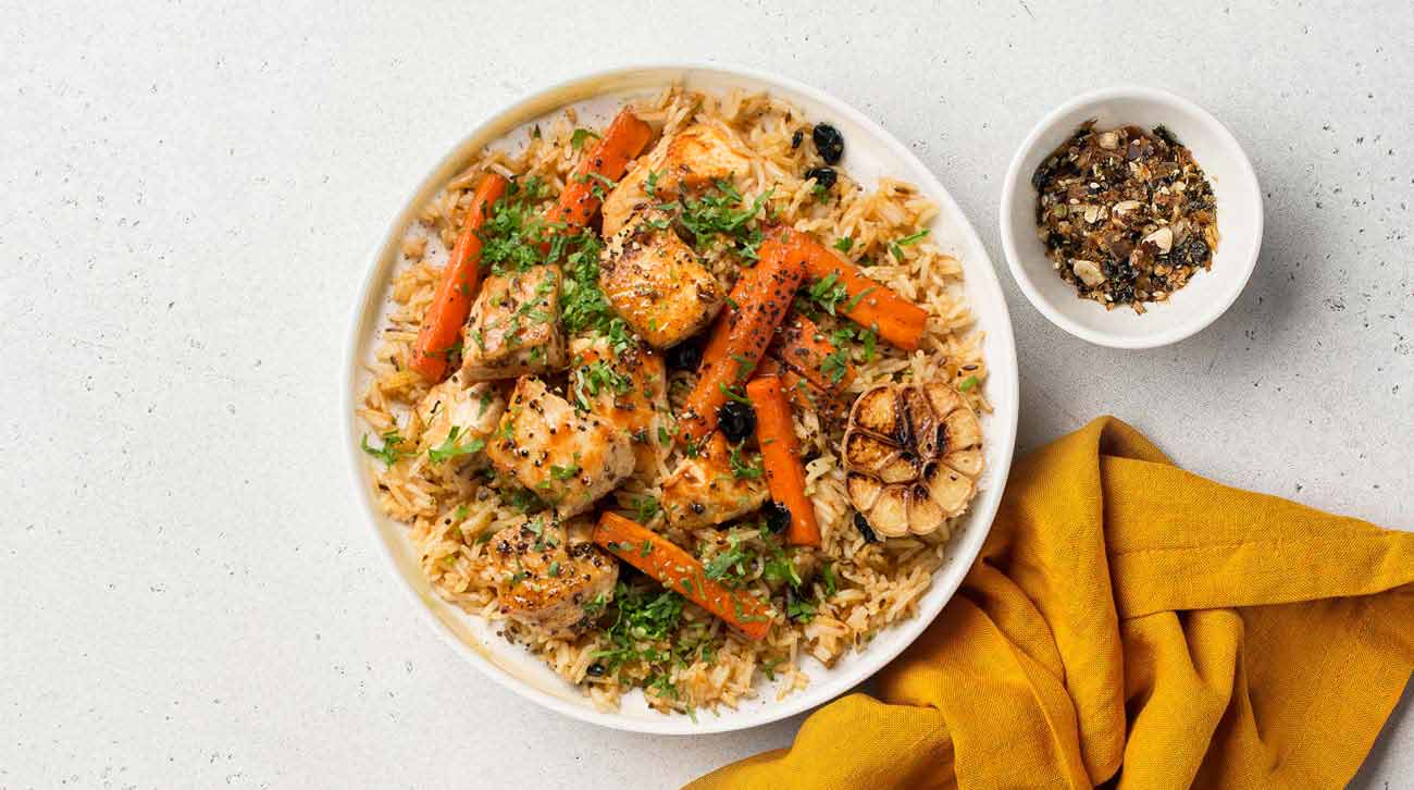 Домашний плов с красным мясом индейки