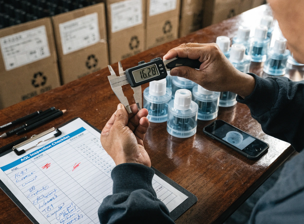 Pre-shipment quality control inspection with AQL sampling