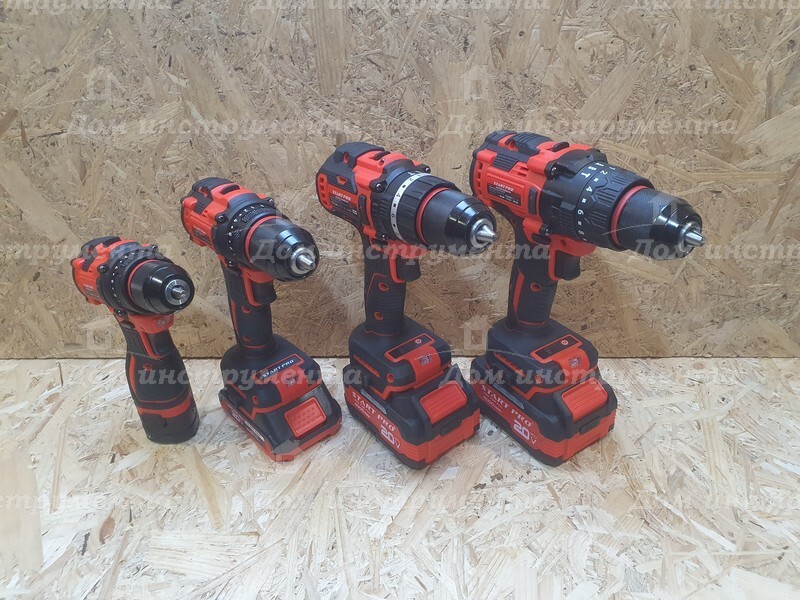 Безщіткові шуруповерти Start Pro 2026: моделі SCD-12, SCD4-20, SCD2-20 та SCD3-20