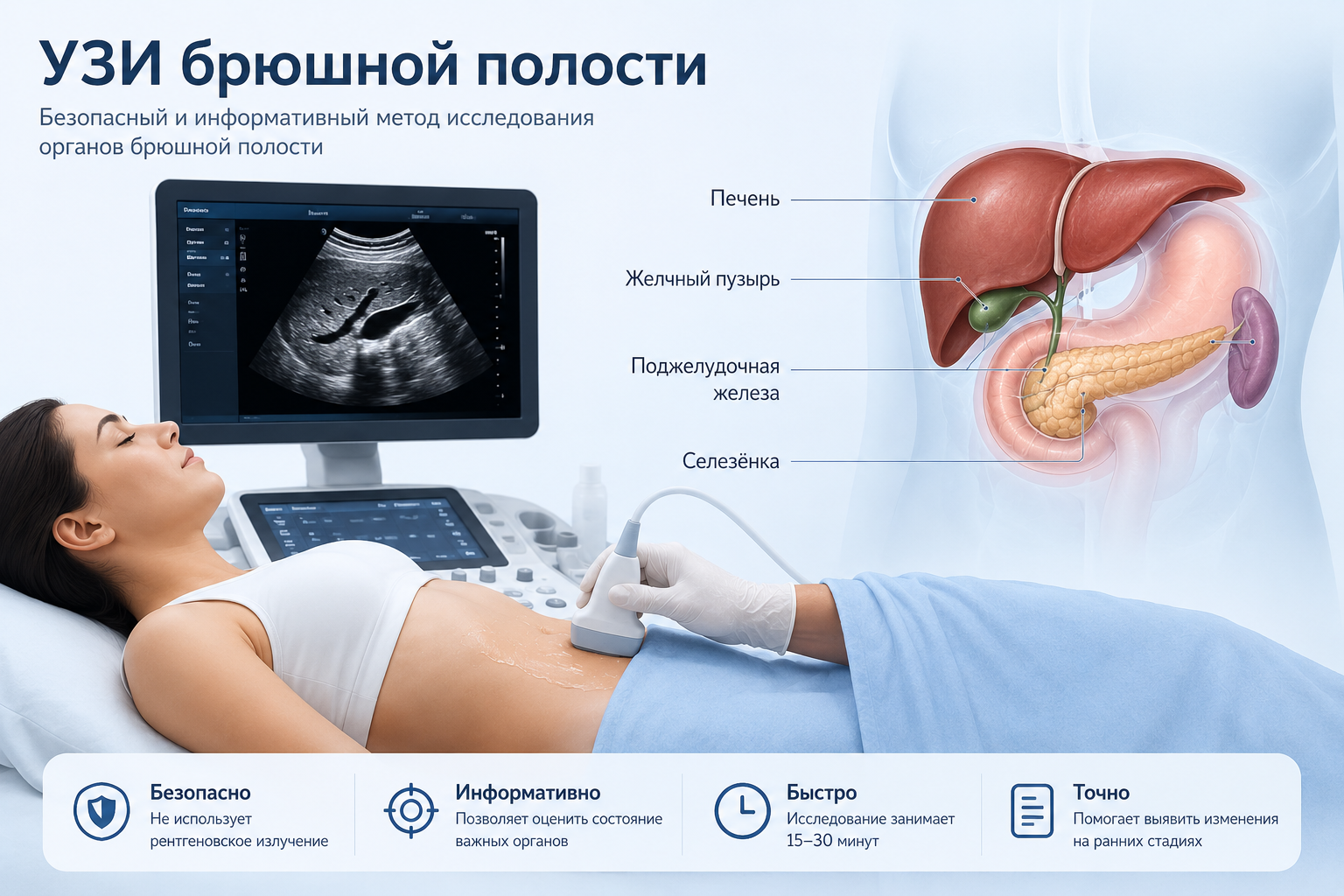 УЗИ брюшной полости рядом с метро Коломенская