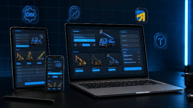 Готовый сайт для аренды спецтехники — пример работы EvakWebPro