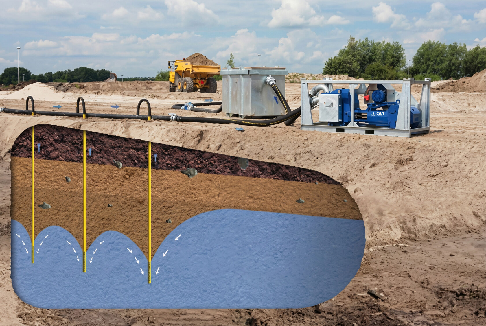 Применение иглофильтров для водопонижения