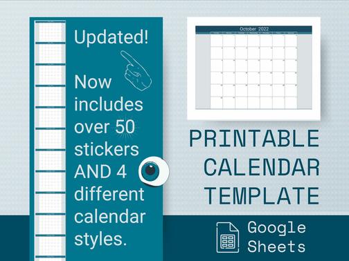 7 Best Google Sheets Template Calendar Downloads | otherworldly.design