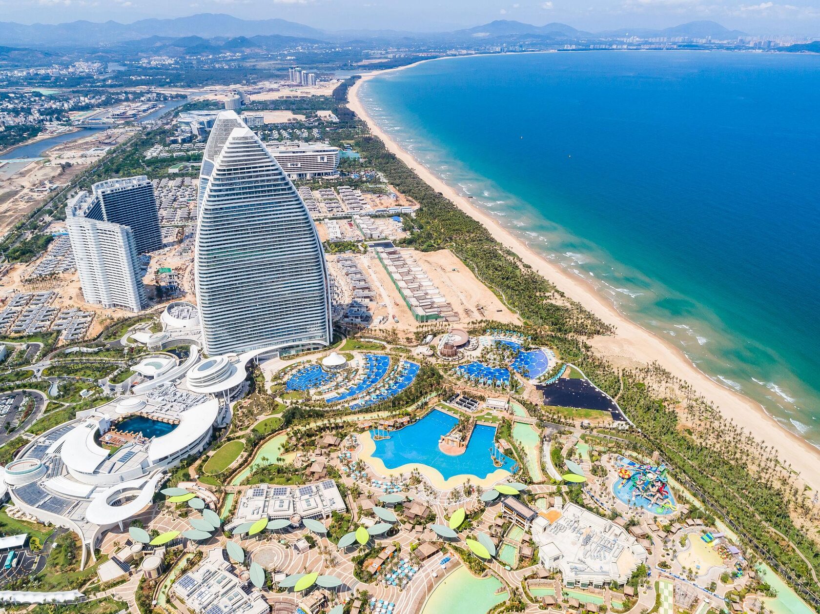 Aerial photography Of Coastline In Haitang Bay,Sanya,Hainan,China,Asia.
