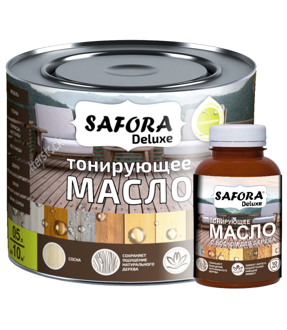 Тонирующее масло для дерева с воском купить | Safora