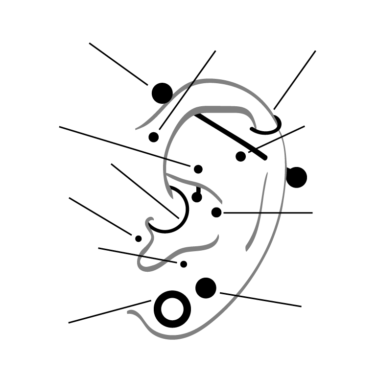 Типы пирсига ушей и цены